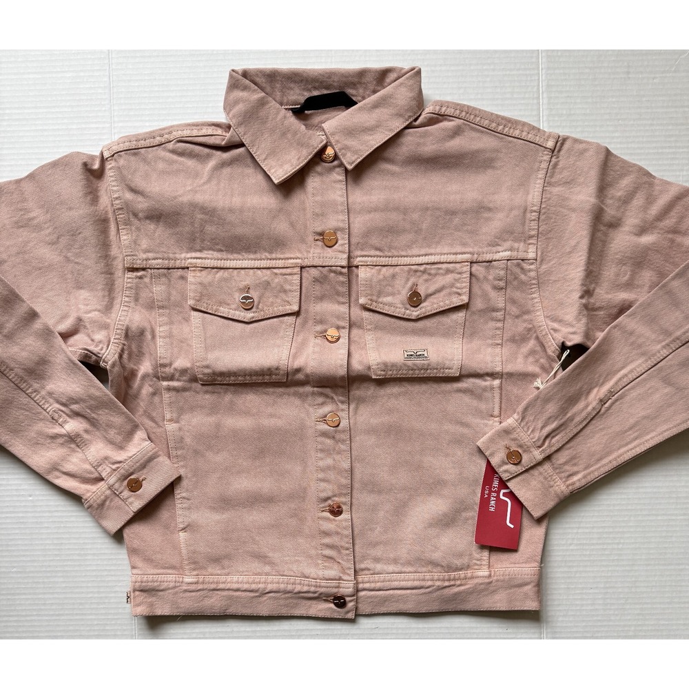 KIMES RANCH - Women's CHELSEA Pink Boxy Denim Jean Jacket - Large - NWT - Picture 2 of 9